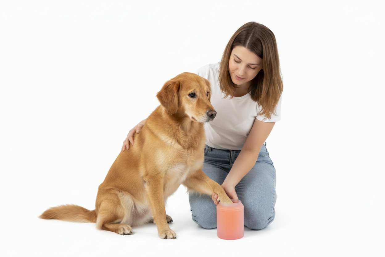 “Dog Paw Cleaner Cup – Clean Muddy Paws in Seconds”